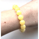 YELLOW Color Baltic Amber round bracelet  ~ 8 mm
